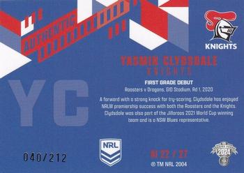 2024 NRL Traders Titanium - Authentics Initials #AI22 Yasmin Clydsdale Back